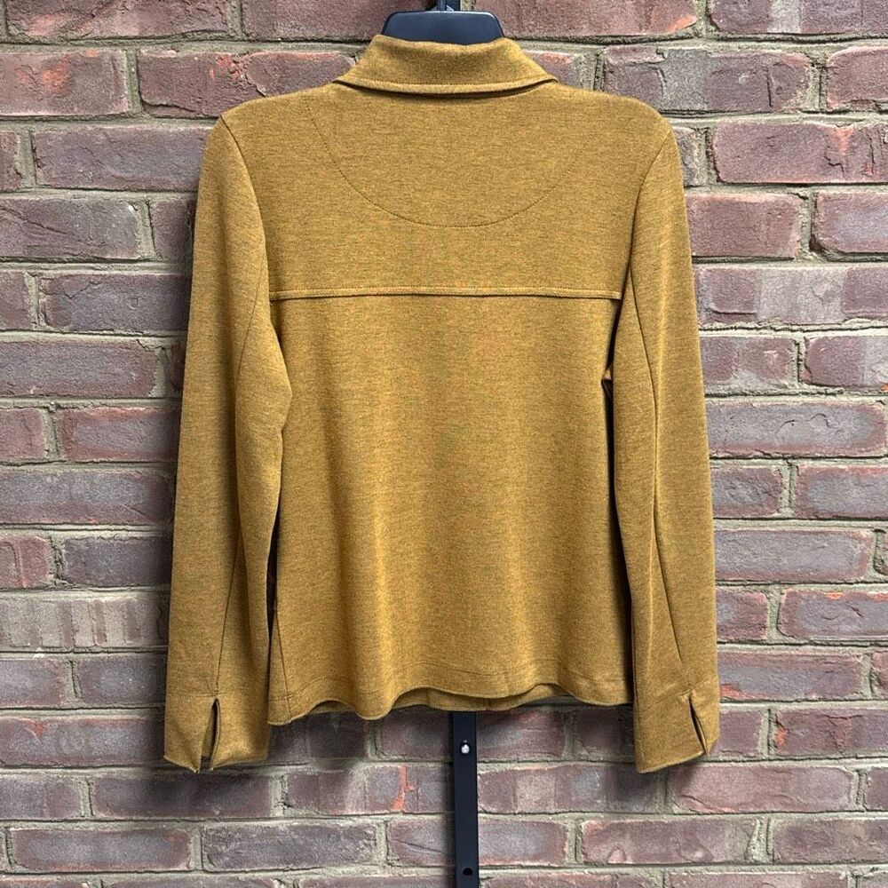 Dolcezza Womens Mustard Button Front Jacket Size … - image 3